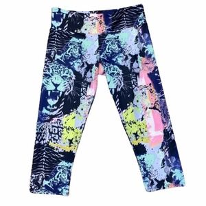 Onzie yoga Legging w/tiger print thick waistband